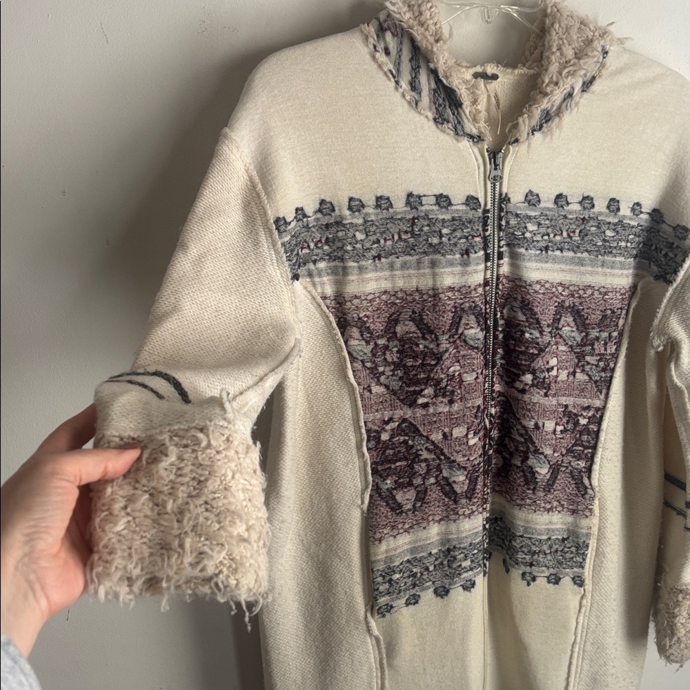 Free People | Nordic Knit Alpine Escape Long Zip Up Sz M - Picture 8 of 17